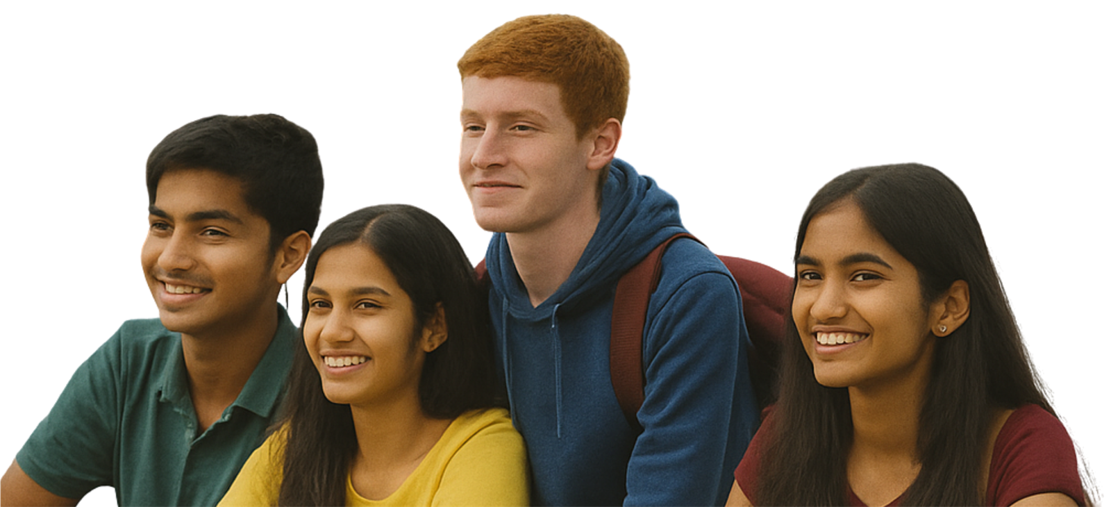 Students looking forward